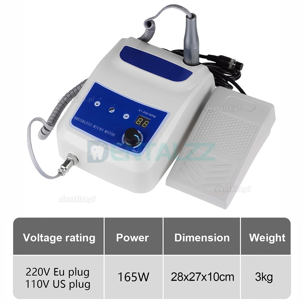 YD-BM001 Mikrosilnik Bezszczotkowy Stomatologiczny 50000 obr./min do Polerowania z Końc&oacute;wką